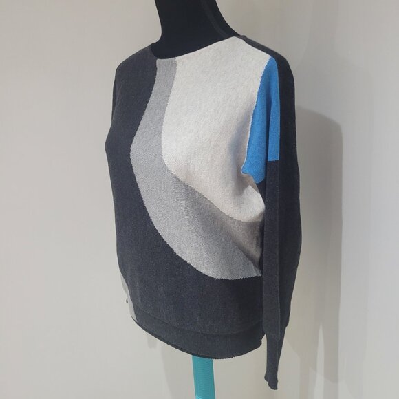 Zaket & Plover Whirlwhind Sweater Size XS Grey and Blue Cashmere Cotton Blend - Picture 11 of 12